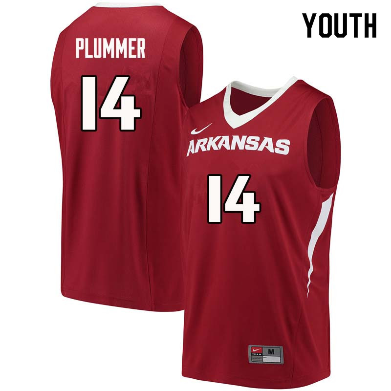 Youth#14 JT Plummer Arkansas Razorback College Basketball Jerseys Sale-Cardinal - Click Image to Close